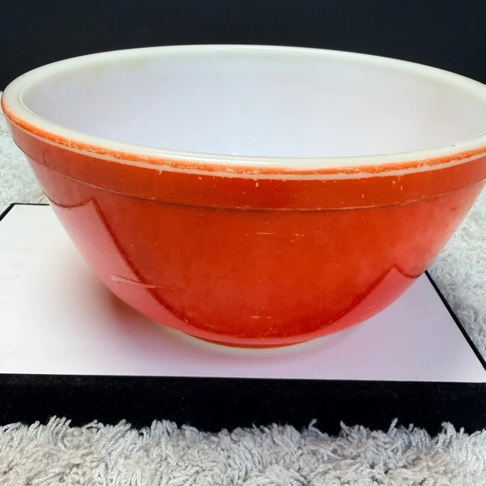 Vintage Pyrex Primary Red  Mixing Bowl 8.5